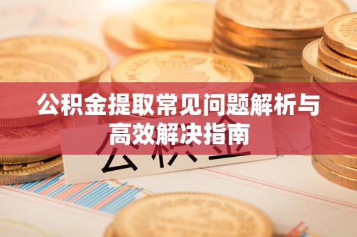 枝江公积金提取常见问题解析与高效解决指南