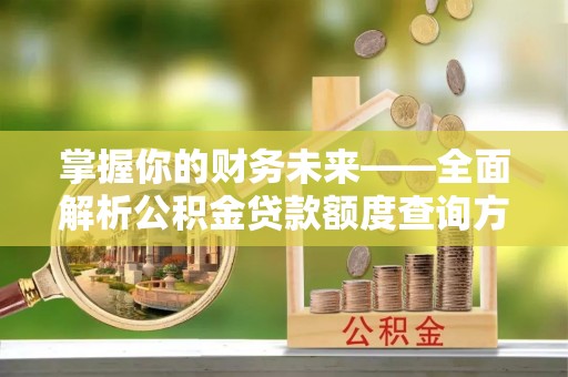 九龙掌握你的财务未来——全面解析公积金贷款额度查询方法
