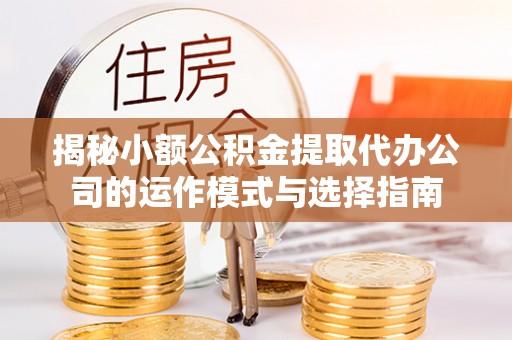 埔里揭秘小额公积金提取代办公司的运作模式与选择指南