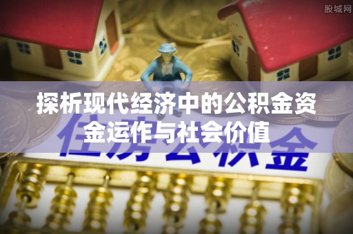 南雄探析现代经济中的公积金资金运作与社会价值